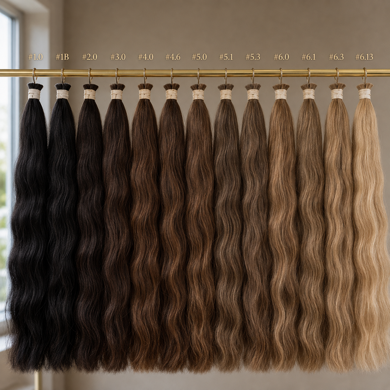 Prémiové evropské vlasy – odstín #6.3 ,tmavě blond zlatá
