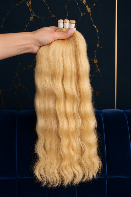 Prémiové evropské vlasy  ODSTÍN #8 - teplá blond