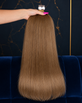 Prémiové evropské vlasy – odstín #6.3 ,tmavě blond zlatá