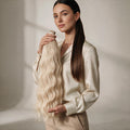 České panenské vlasy [ mírná vlna ]  odstín #10.23 blond